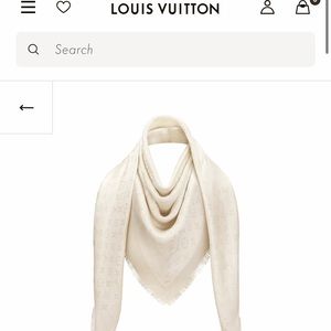 Louis Vuitton Monogram Shine Shawl in White